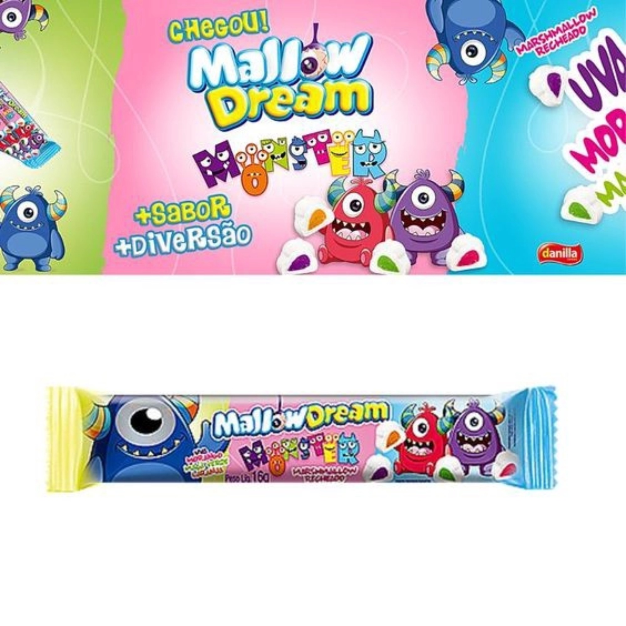 Mallowdream Bombom Monsters Tutti Frutti 16G				