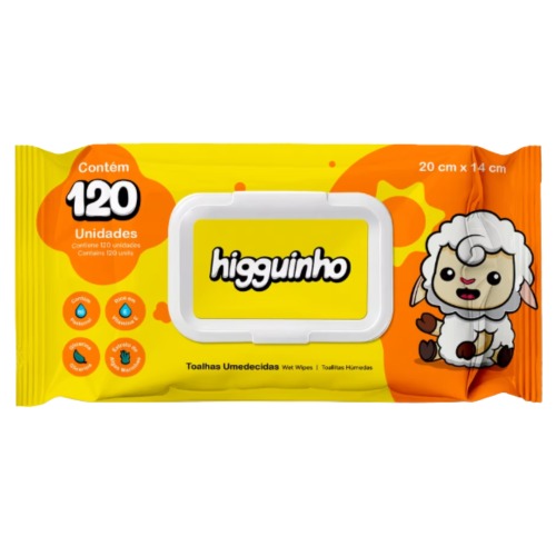 Toalhas Umedecidas Higguinho 120Un