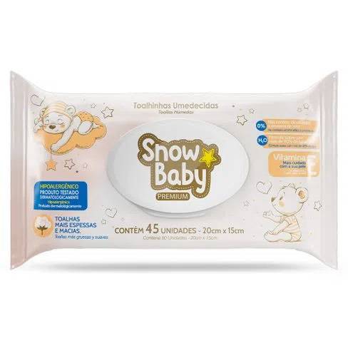 Toalhas Umedecidas Snow Baby Premium 45 unidades