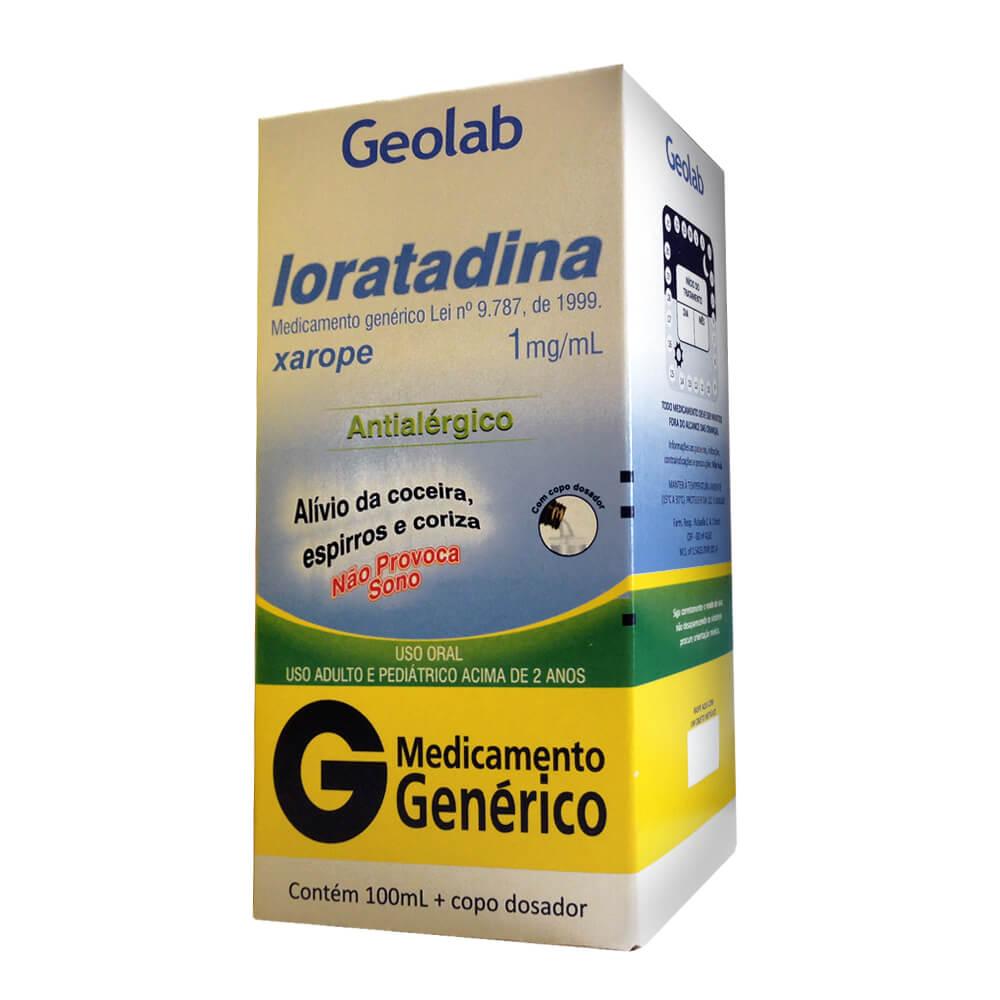 Loratadina 1mg/ml com 100ml Geolab Genérico