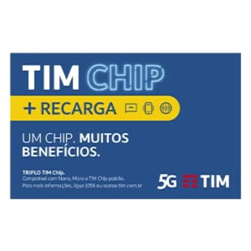 Chip Tim Naked com Recarga Inclusa