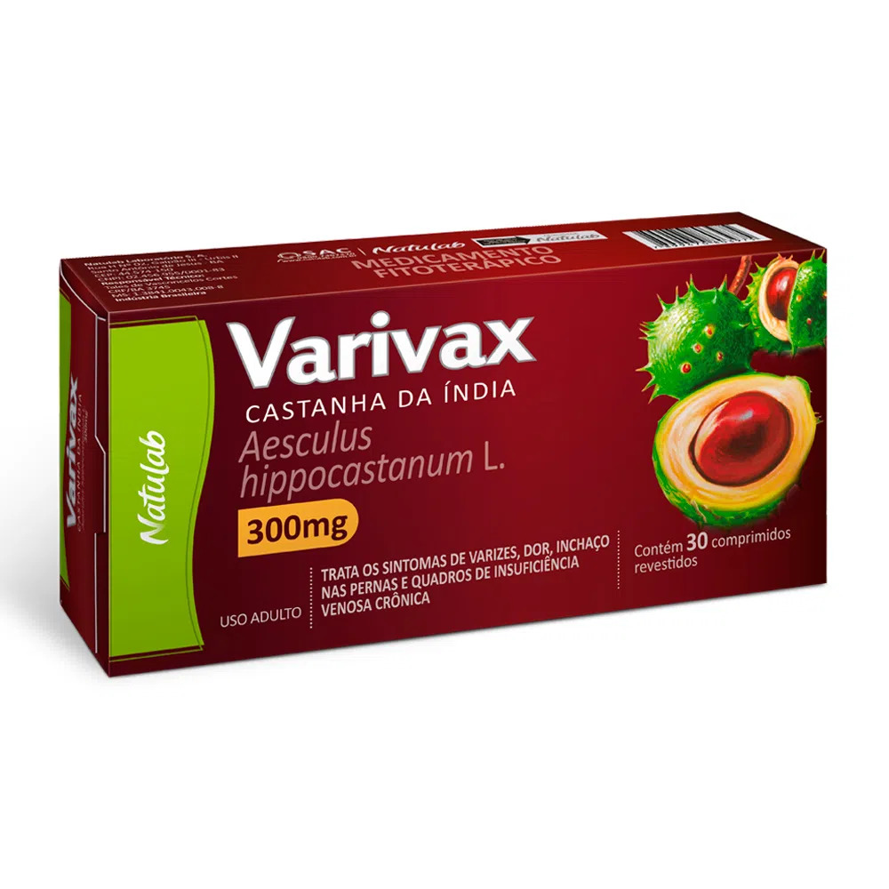 Varivax Castanha Da Índia 300mg Com 30 Comprimidos