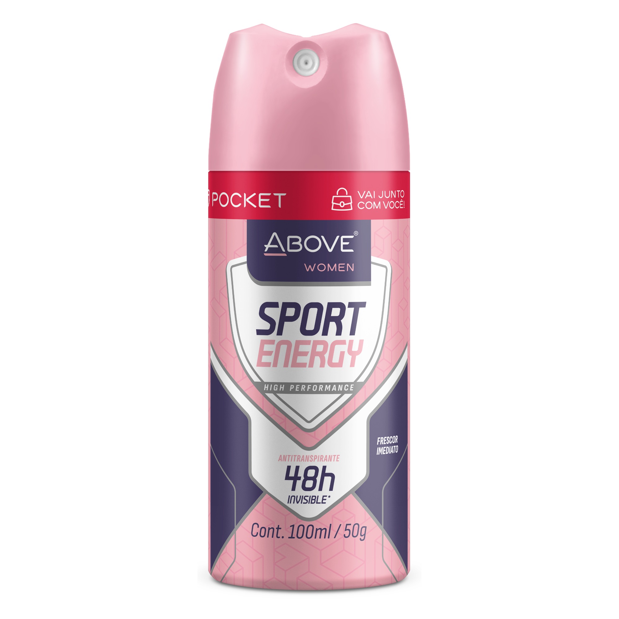 Desodorante Above Aerosol 100ml Pocket Sport Energy Women