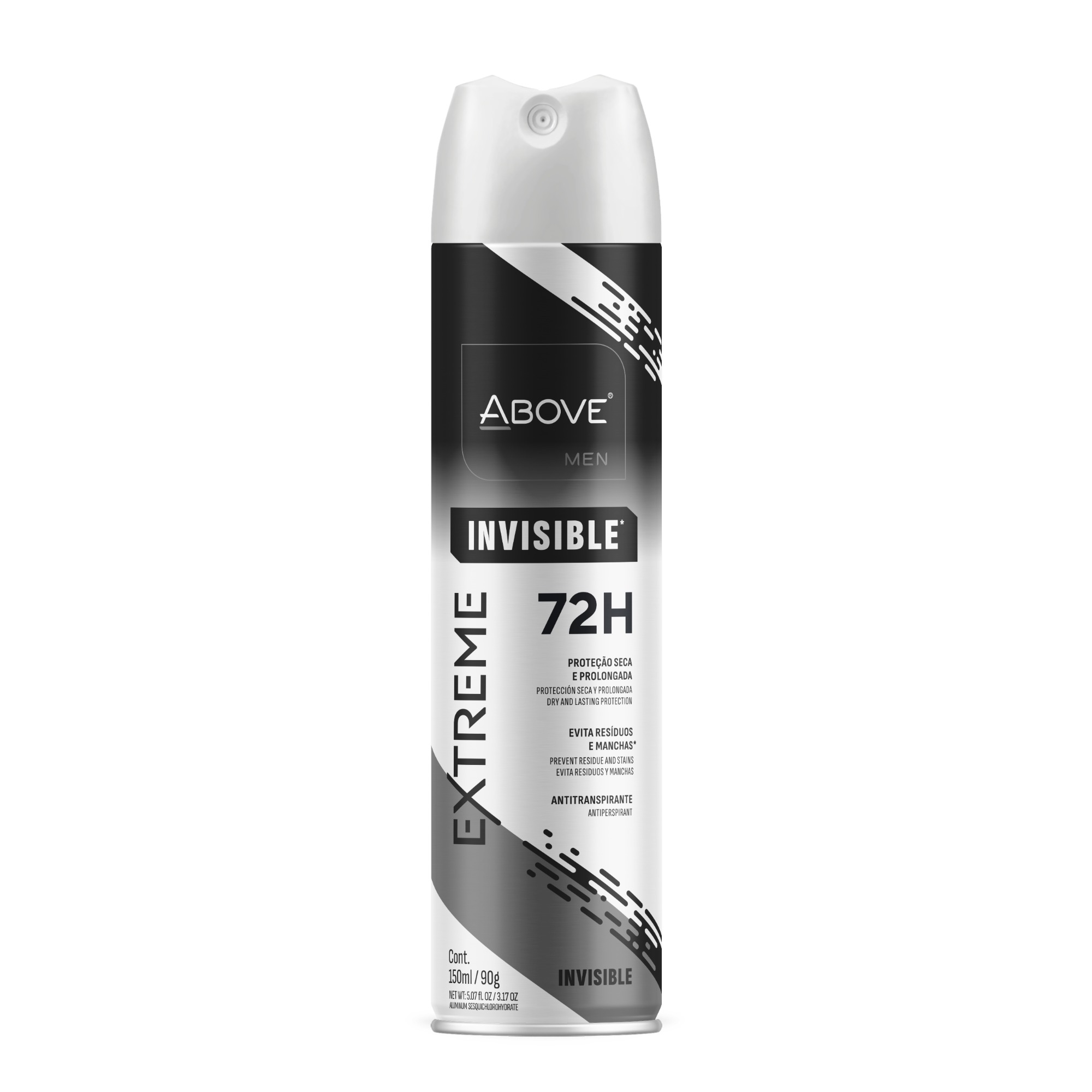 Desodorante Above Aerosol 150ml Men Extreme 72h Invisible