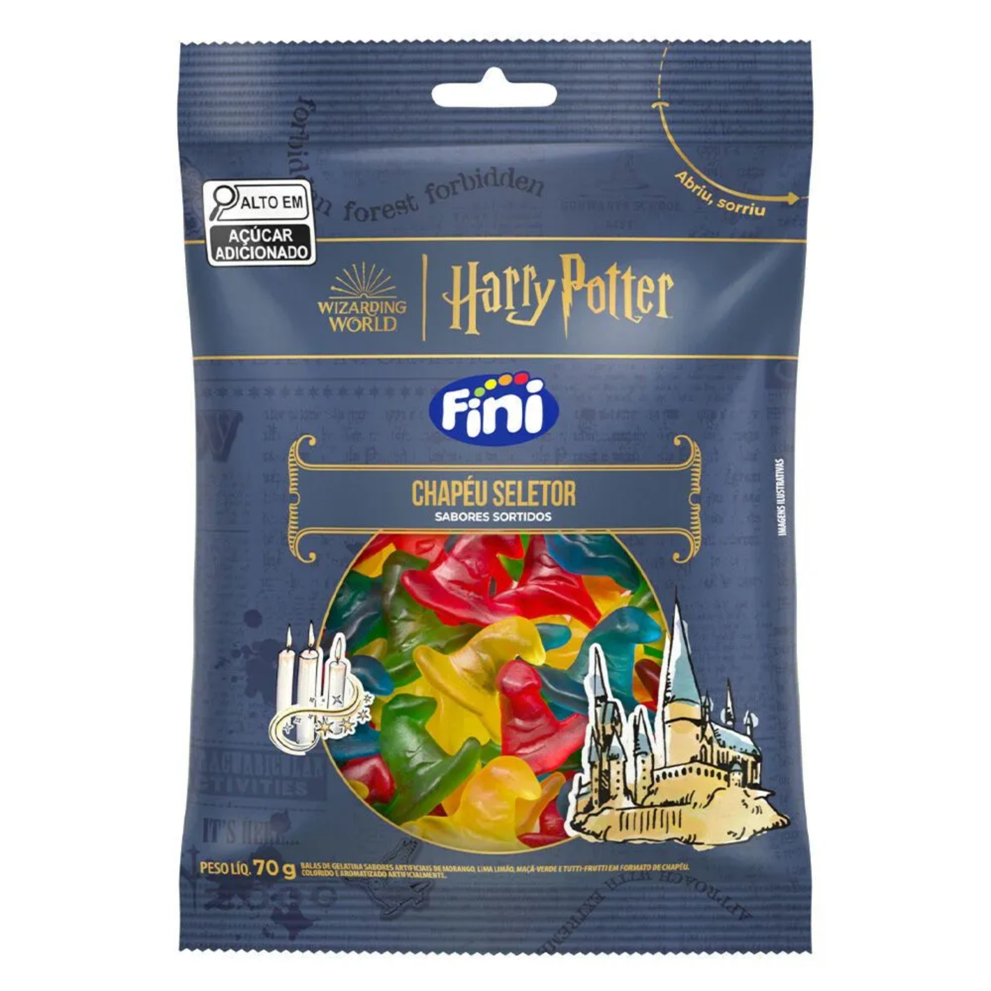 Bala Fini 70G Harry Potter Chapéu Seletor