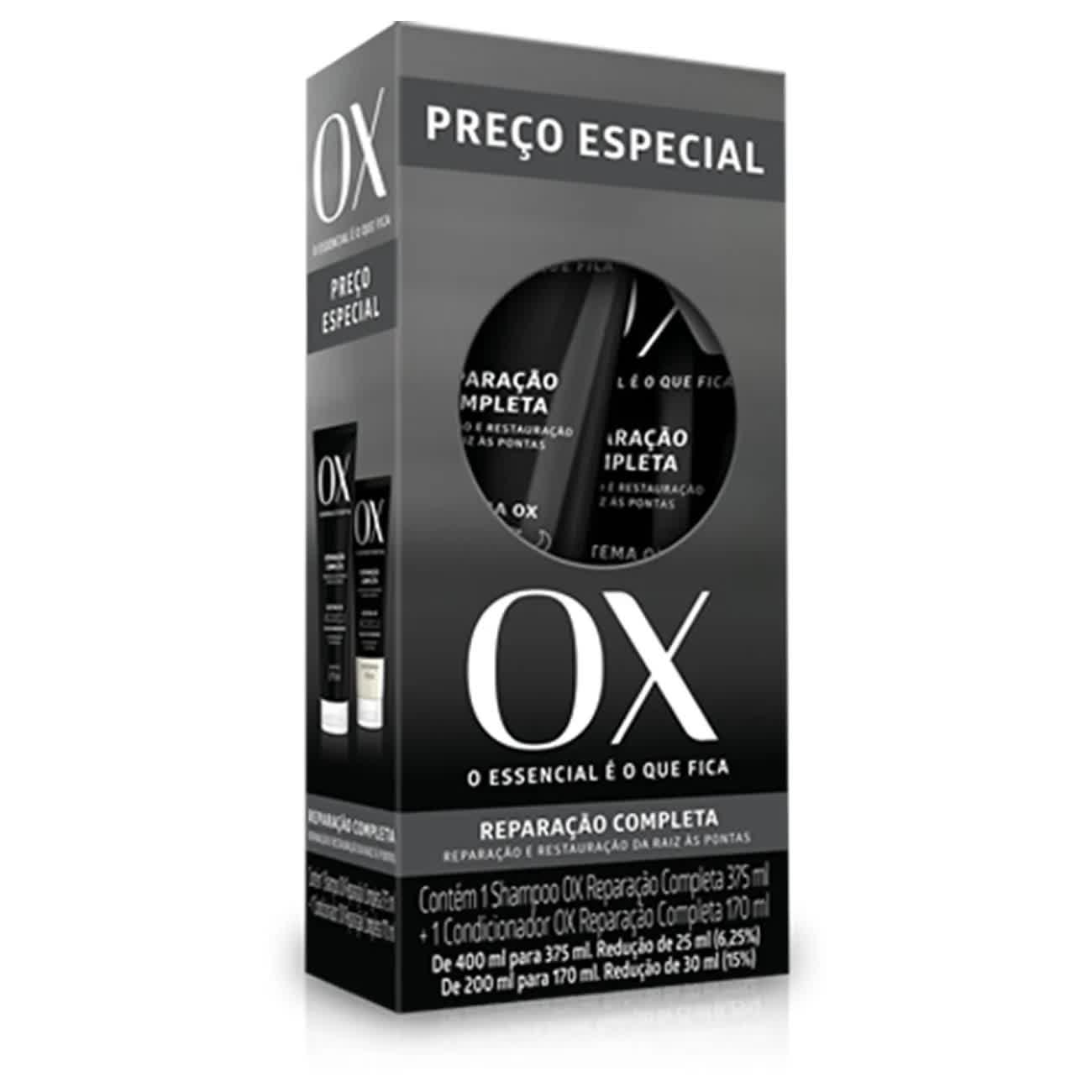 Kit Ox Reparação Completa Shampoo 375ml + Condicionador 170ml