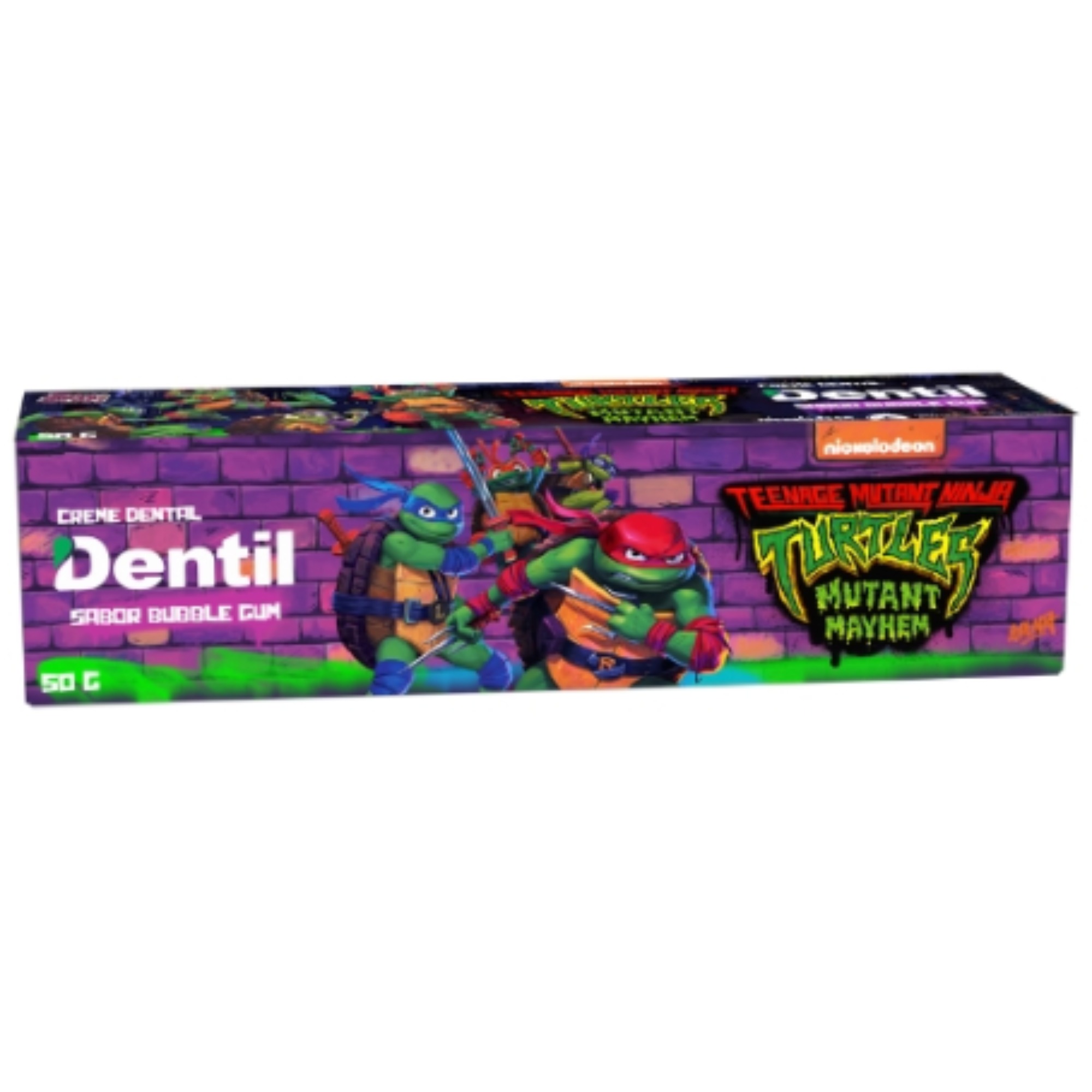 Creme Dental Dentil Kids 50g Tartarugas Ninjas Bubble Gum Ref:0154