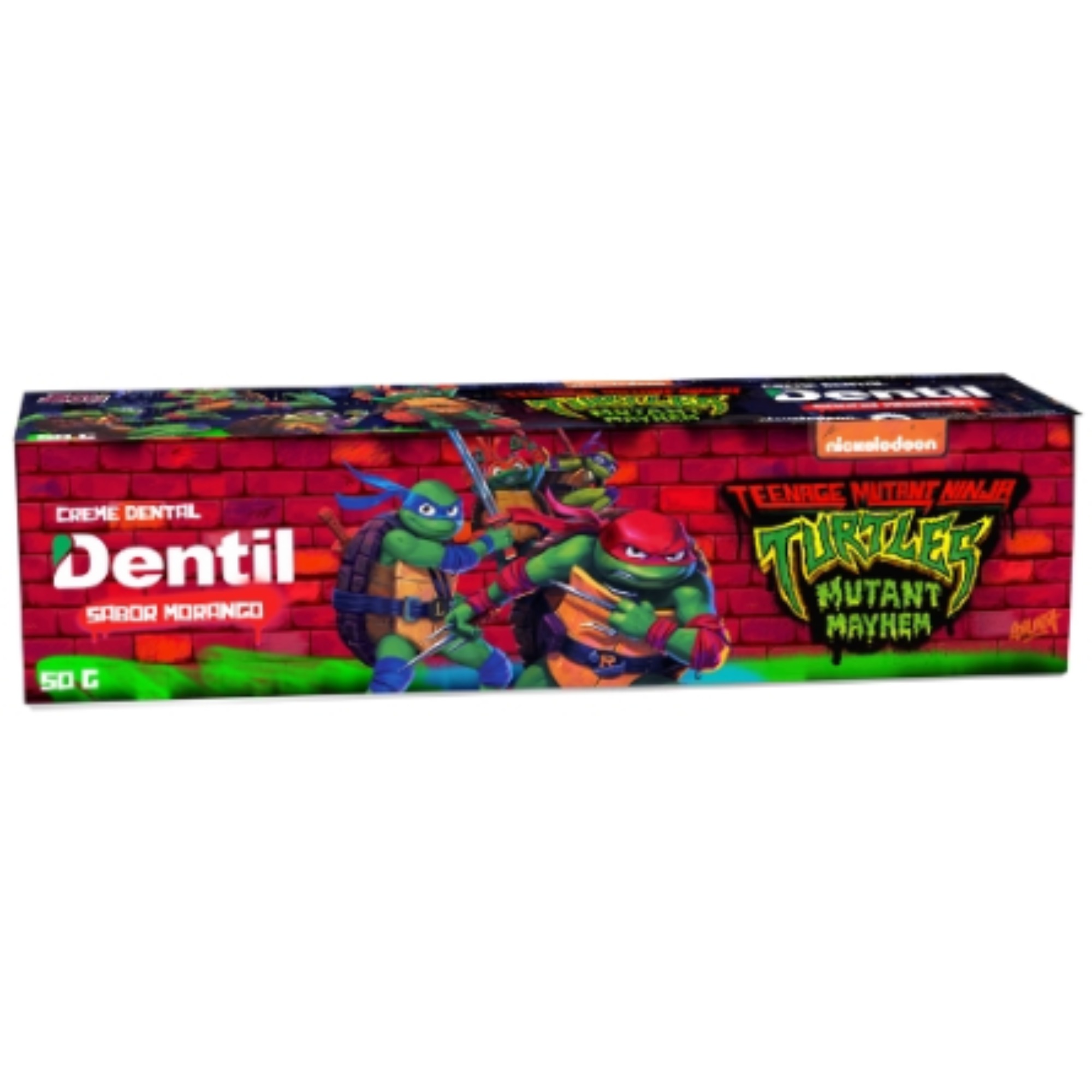 CR DENT INF DENTIL 50G TARTARUGAS NINJA MORANGO Ref:0155