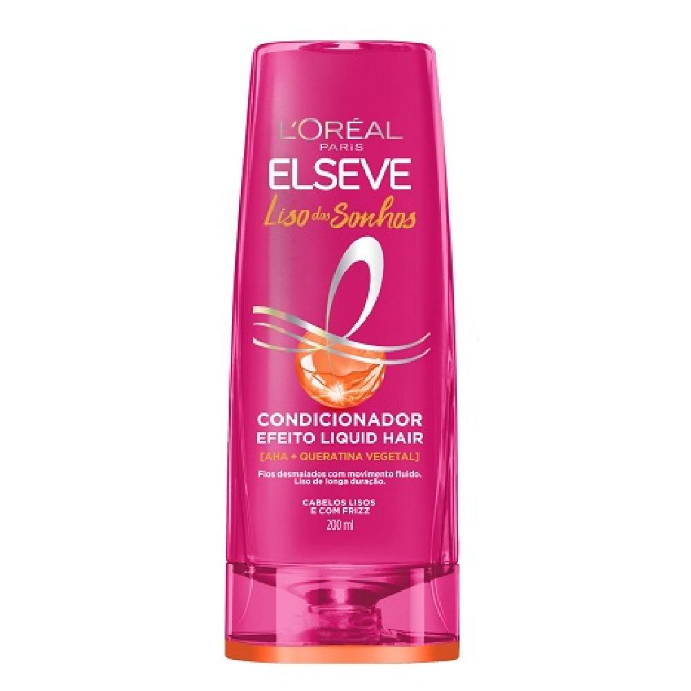 Condicionador Elseve 200Ml Liso Dos Sonhos Efeito Liquid Hair