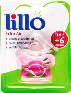 Chupeta Lillo Extra Air Silicone Ortodontica Rosa