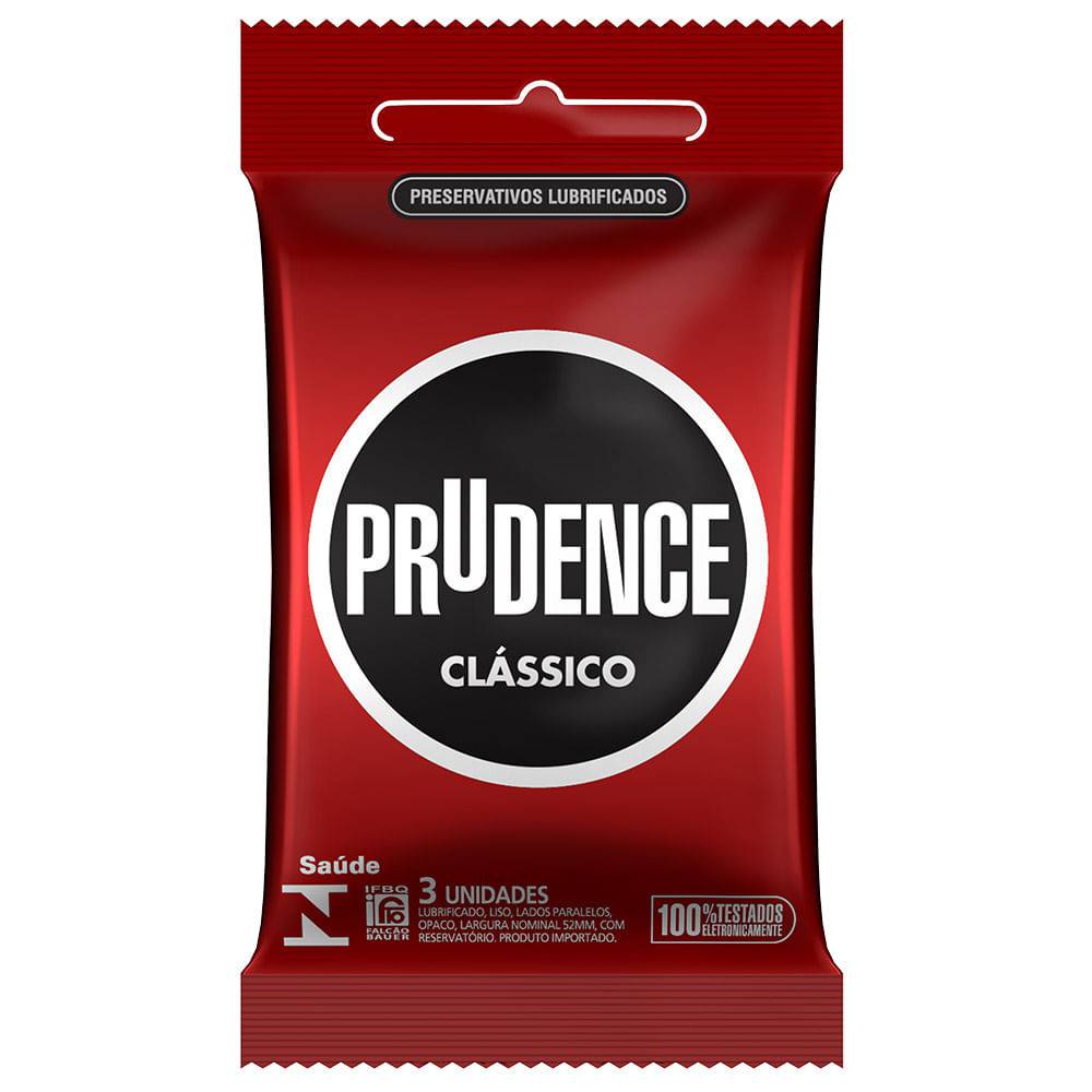 Preservativo Prudence Lubrificado 3 Unidades