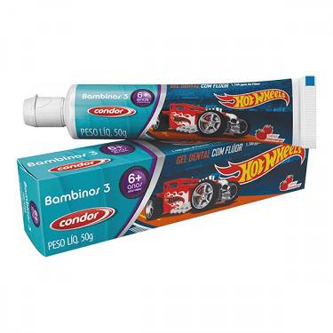 Gel Dental Condor Hotwheels 3 50g Referencia 3512