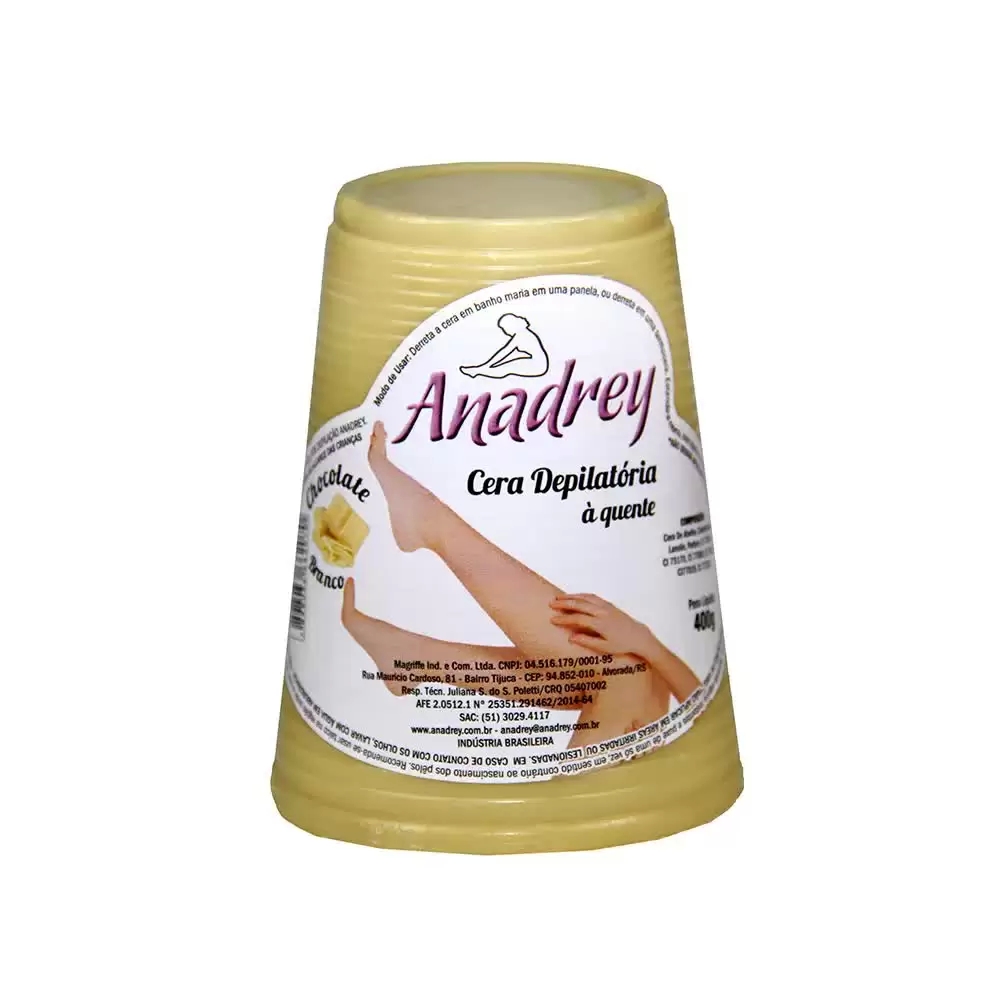 Cera Depilatória Anadrey Roll-on Chocolate Branco 100g