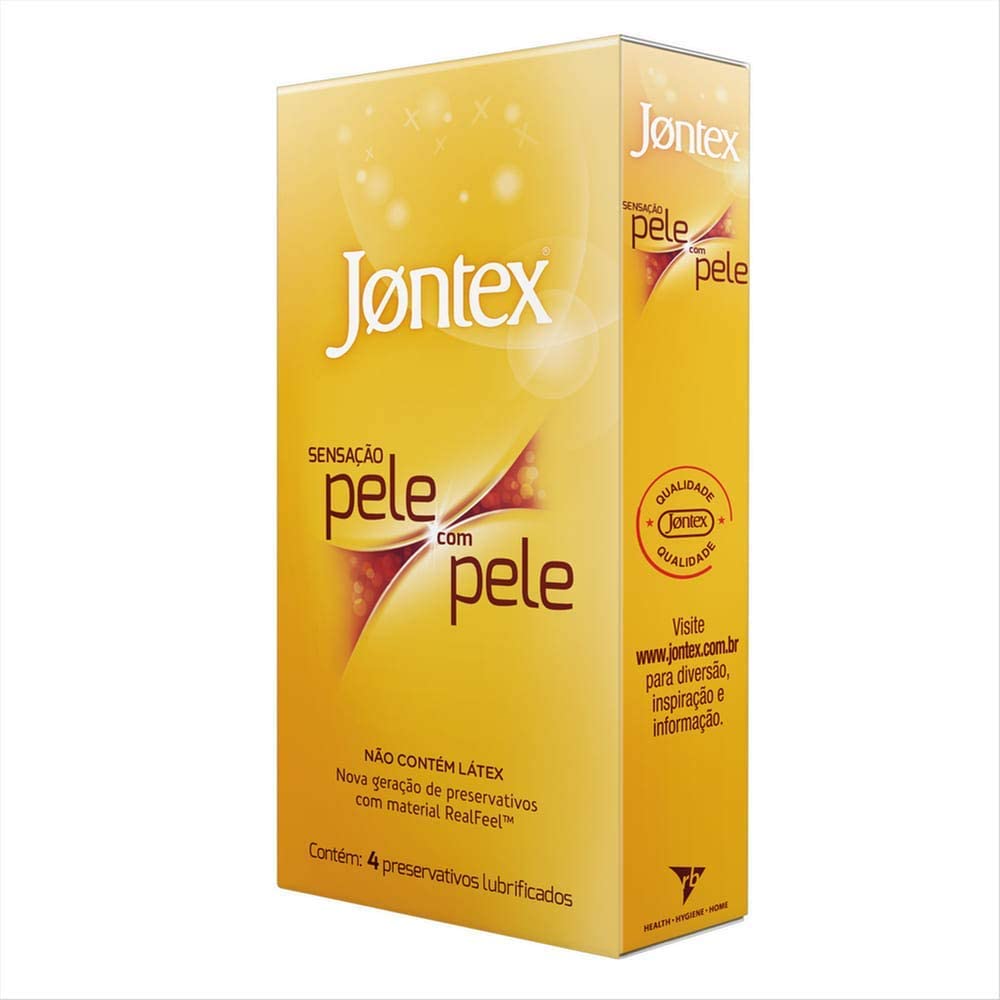 Preservativo Jontex Pele Com Pele 4 Unidades