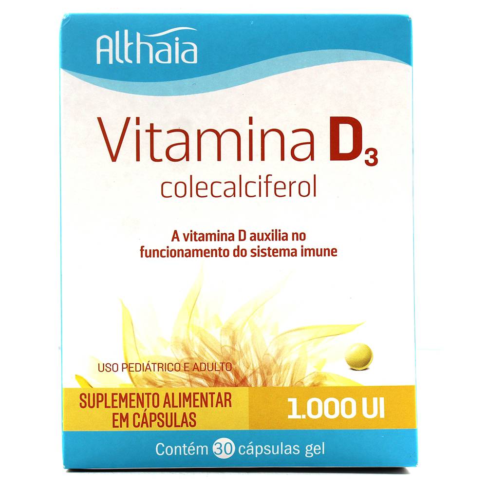 Vitamina D3 1.000ui 30 Cápsulas