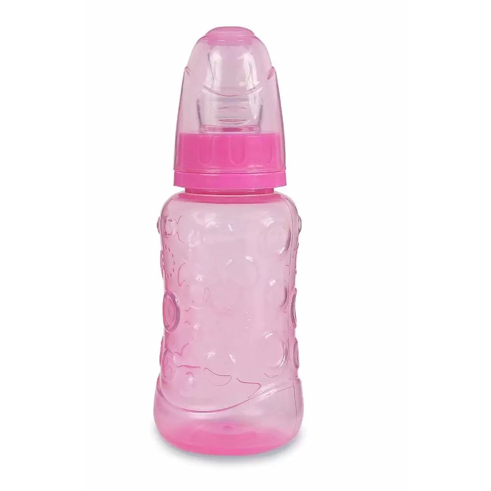 Mamadeira Baby Go Ortodôntica Silicone Rosa 210ml