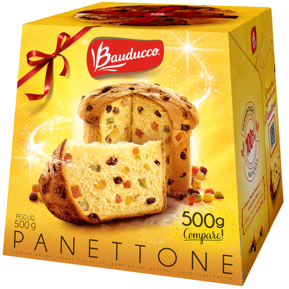 Panettone Bauducco Com Frutas Cristalizadas e Uvas-Passas 500g