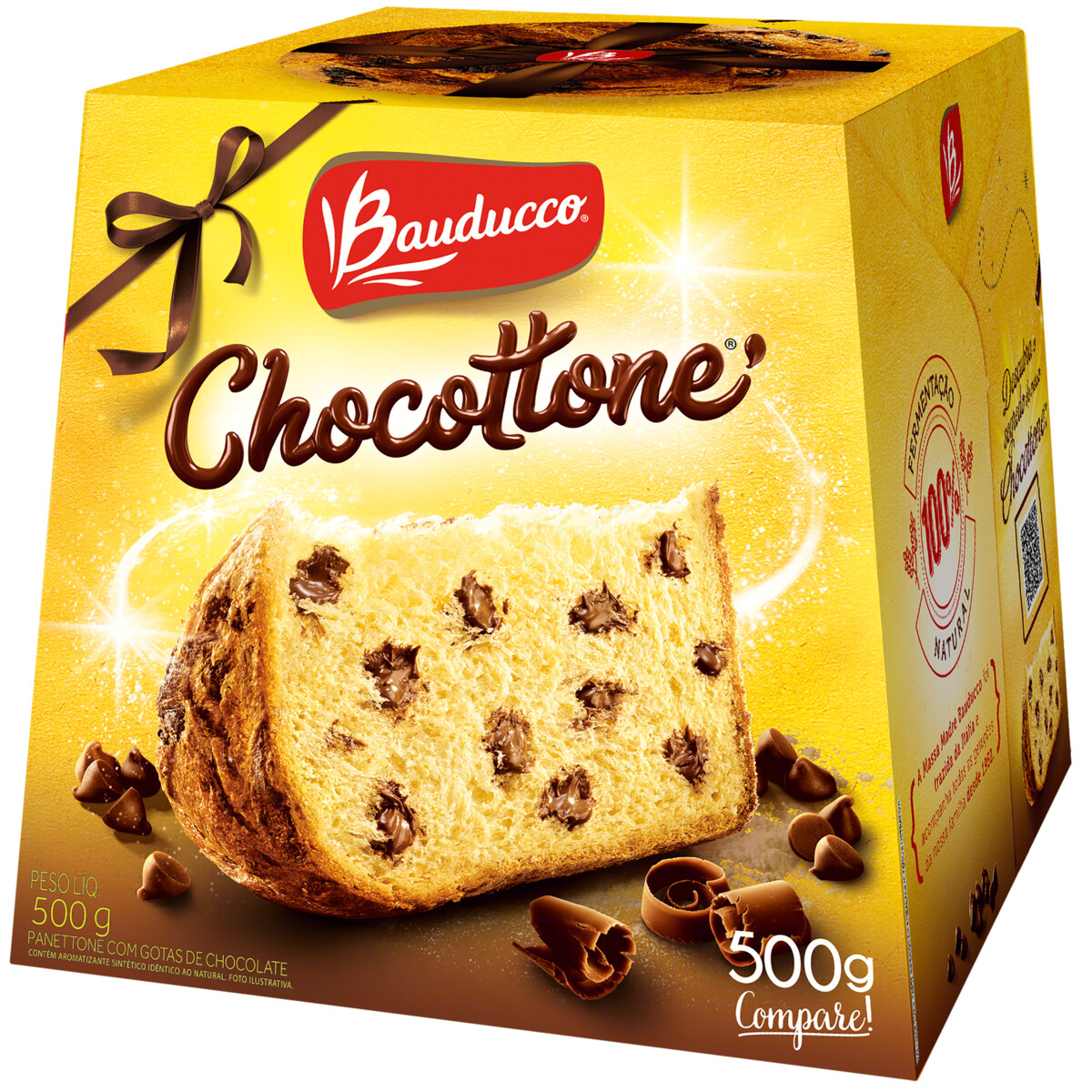 Chocottone Bauducco Com Gotas De Chocolate 500g