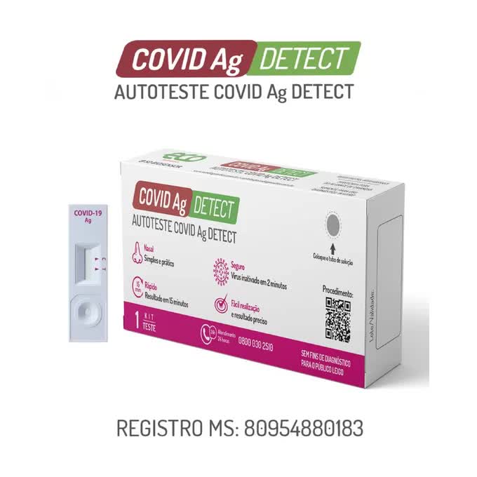 Autoteste Covid-19 Antígeno Detect Ecodiagnostica 1 Unidade
