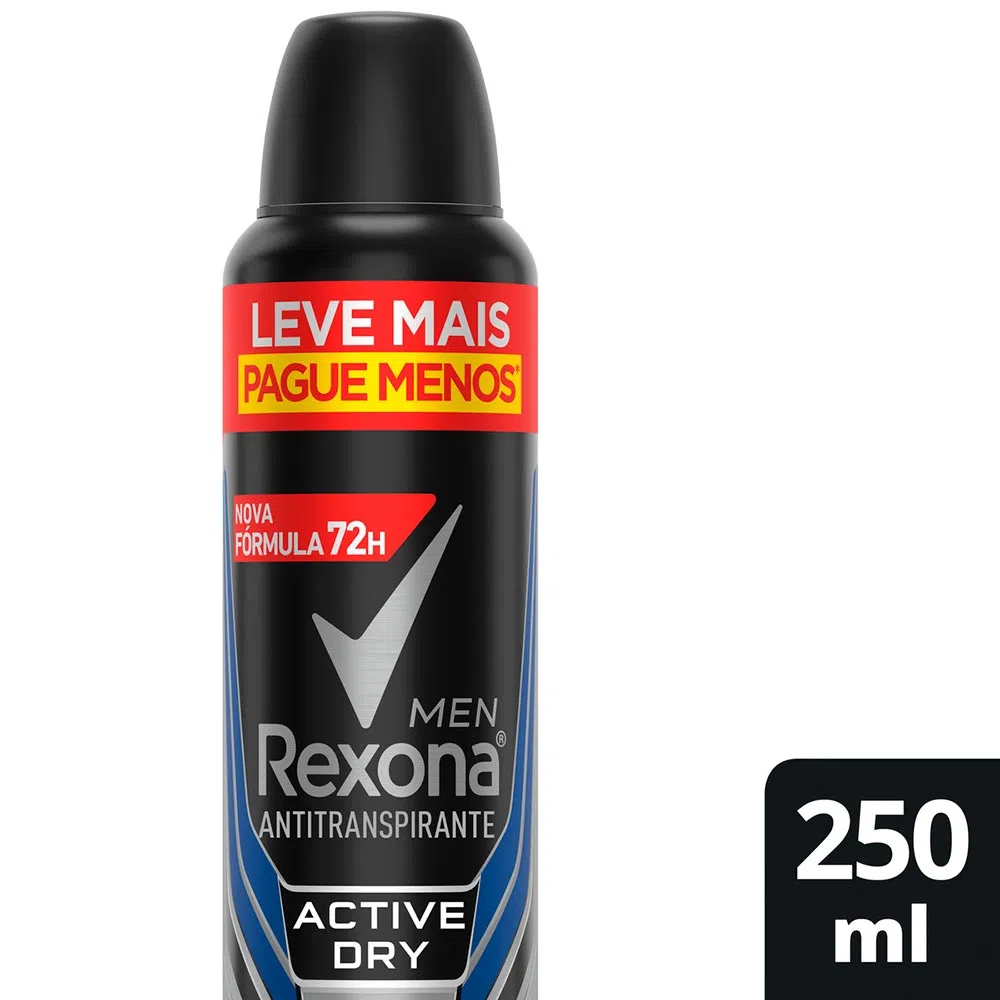 Desodorante Rexona Aerosol Men Active Dry 250ml