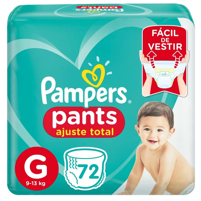 Fralda Pampers Confortsec Pants G 72 Unidades