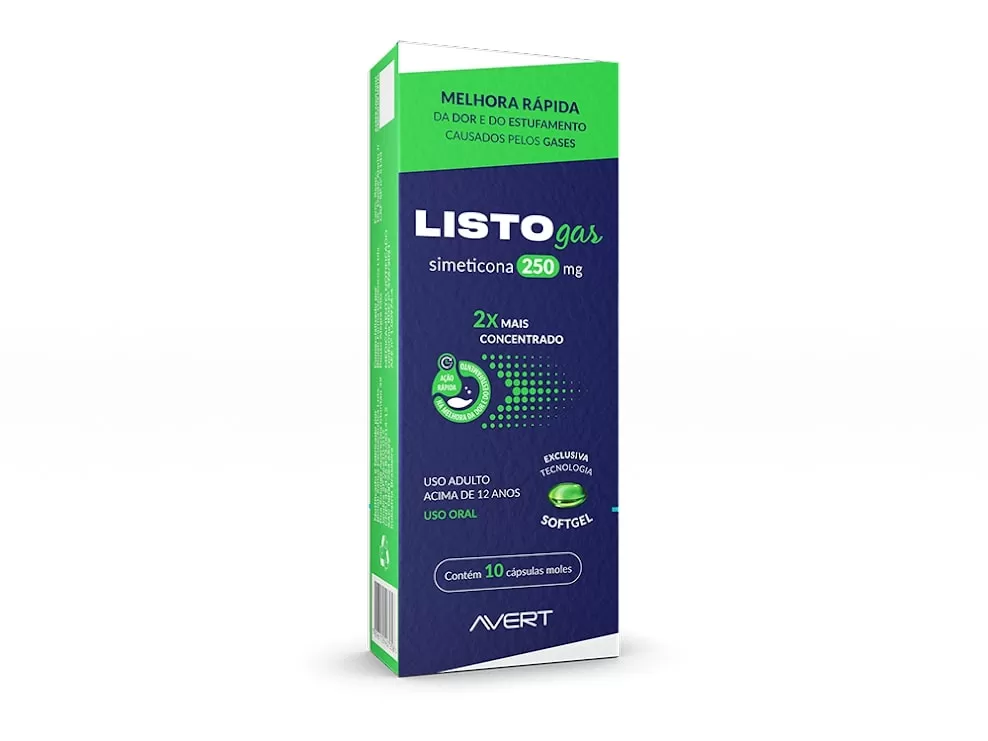 邦楽 SutudioLama LamaOS Listogas 250mg com 10 Cápsulas em Gel Biolab